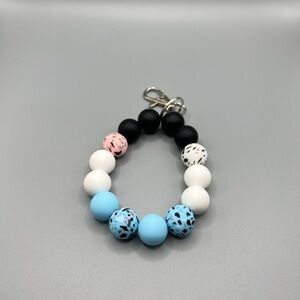 Colorful Beaded Keychain Bracelet - Handmade K0242C